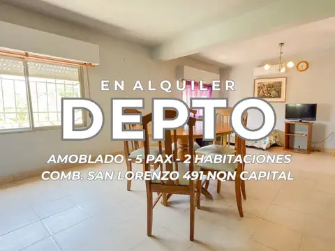 ALQUILER DEPARTAMENTO 2 DORMITORIOS AMOBLADO NQN