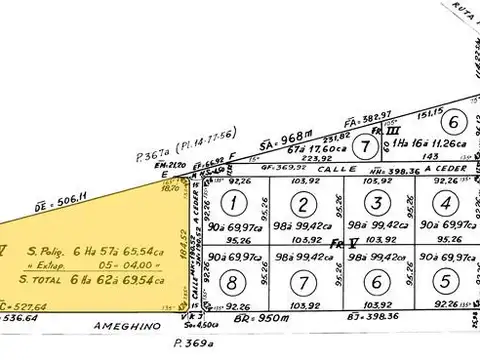Fracción en Venta 7 Has en Zona Industrial Campana zona Autovia 6