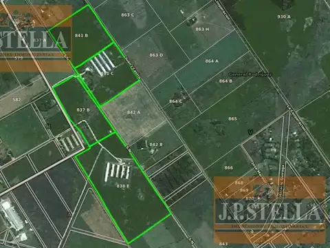 53.20 Ha en 4Fracciones Industriales -  General Rodríguez