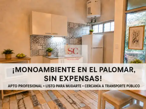 MONOAMBIENTE EN ALQUILER EN PLANTA BAJA SIN EXPENSAS - EL PALOMAR