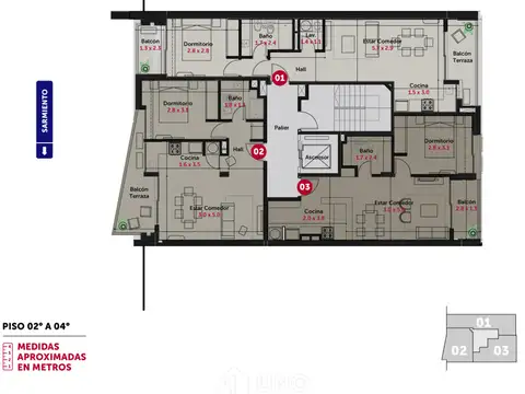 Sarmiento 1200, Piso 01
