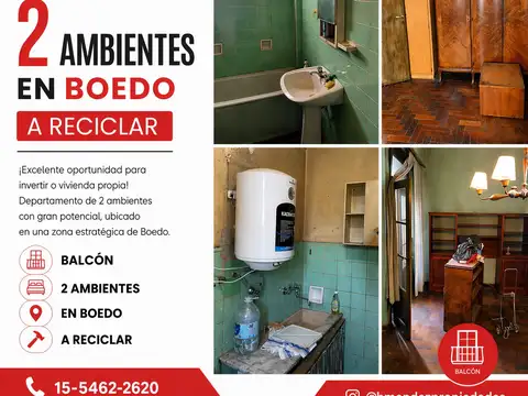 Departamento en venta en Boedo