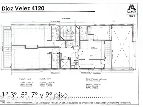 Departamento Monoambiente con 1 baño