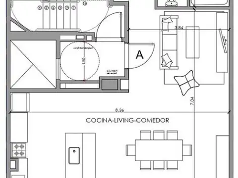 Departamento en Venta en Almagro, USD 240.000