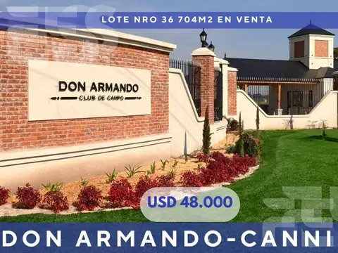 VENTA LOTE DON ARMANDO CLUB DE CAMPO