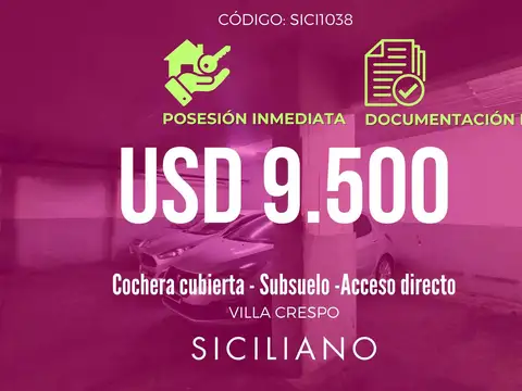 Cochera en Villa Crespo