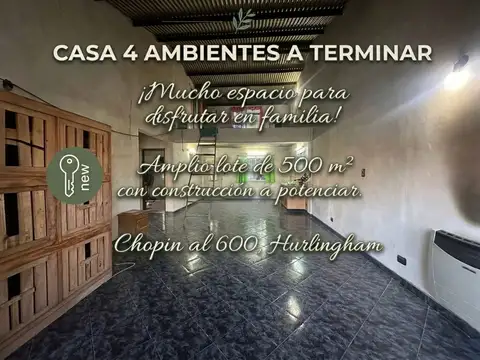 CASA 4 AMBIENTES VENTA HURLINGHAM FINANCIA