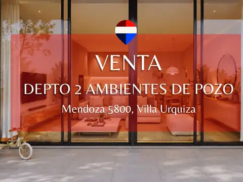 VENTA DPTO 2 AMB DESDE POZO V. URQUIZA