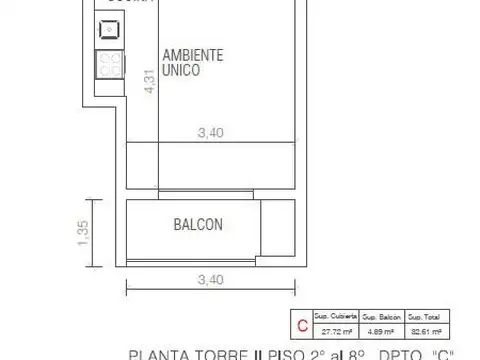 Departamento en Venta al Oeste