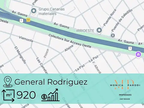 Lote en venta en General Rodríguez – 920 m² con construcción y gran potencial