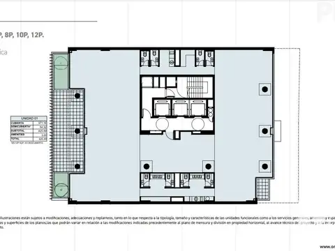 Oficina en Venta Planta Completa Piso Alto 