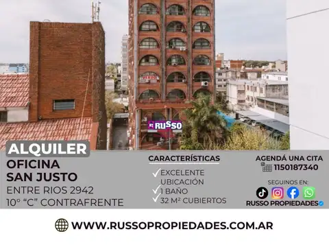 Alquiler Oficina Monoambiente en San Justo