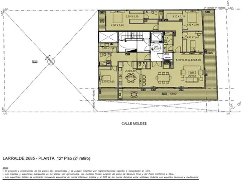 Larralde  al 2600 Piso 12° "A" Núñez
