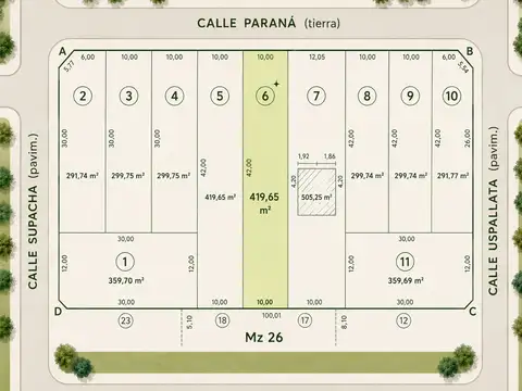 Terreno en Venta en Santa Rosa, USD 13.000