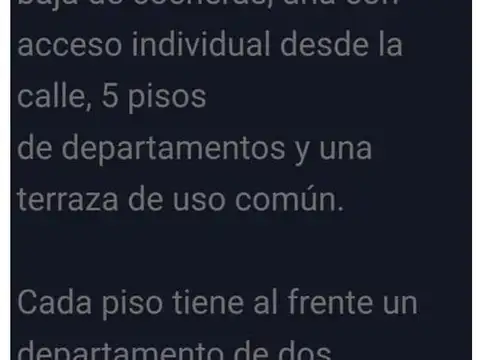 Departamento en Venta con 1 cocheras