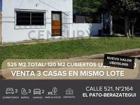 VENTA CASA EN EL PATO 5 AMBIENTES