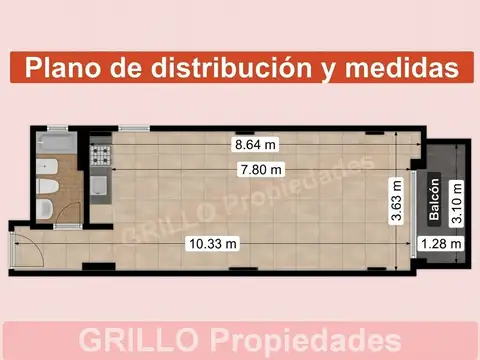 Departamento en Alquiler de 1 dormitorio