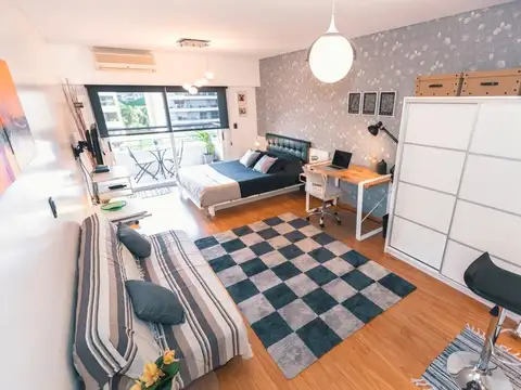 excelente monoambiente con amenities-DISPONIBLE A LA VENTA CON COCHERA Y MUEBLES