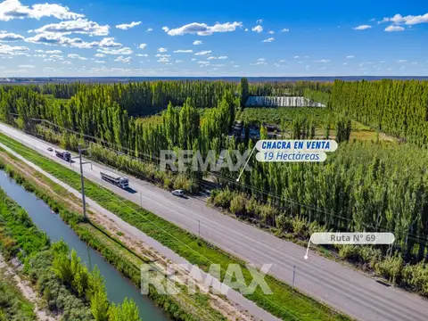 VENTA CHACRA 19 HECT FRENTE RUTA VILLA MANZANO