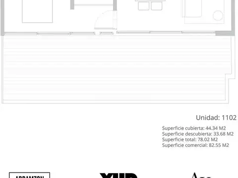 Departamento de 2 ambientes en venta en Recoleta
