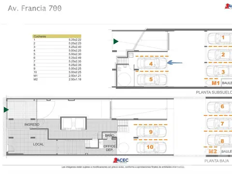 Cochera Francia 700 - SS E-05