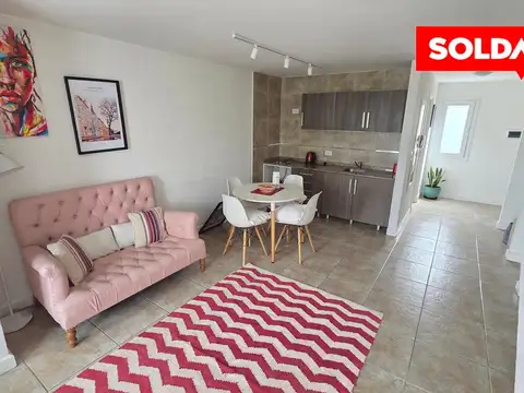 Alquiler Monoambiente amoblado con terraza propia y parrilla