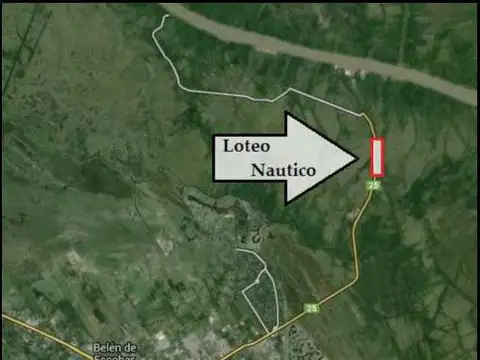 Loteo NAUTICO Frente a R-25 y Ao. Correntino, Escobar.