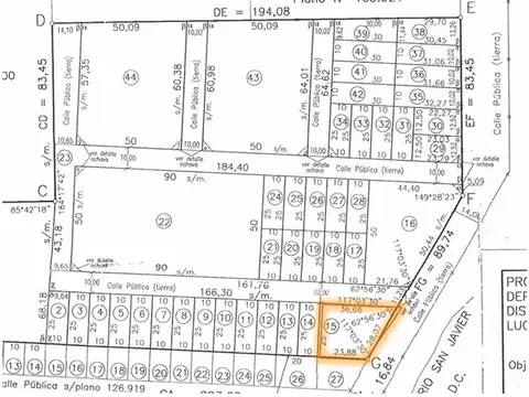 Terreno en Venta de 757,0 m2