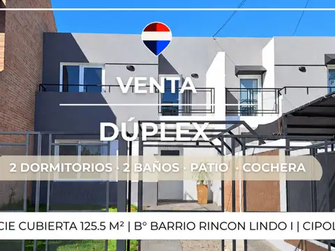 VENTA DÚPLEX DE 2 DORM. – GUIDO 2331 - CIPOLLETTI