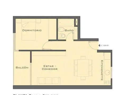 Departamento en Venta de Monoambiente