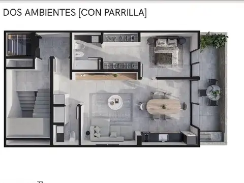 Departamento en Venta de 1 dormitorio