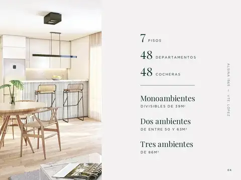 Departamento en Venta de 1 dormitorio