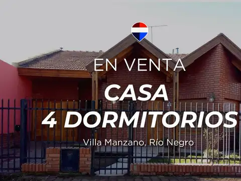 VENTA CASA 4 DORMITORIOS VILLA MANZANO