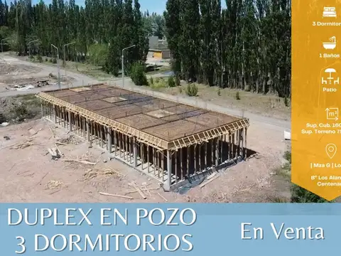 VENTA DUPLEX 3 DORMITORIOS EN POZO - B° LOS ALAMOS