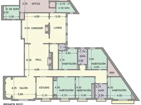 Departamento en Venta de 9 ambientes