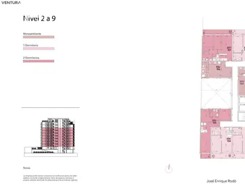Departamento de tres ambientes - Ventura Uptown - Cordón Soho - Montevideo