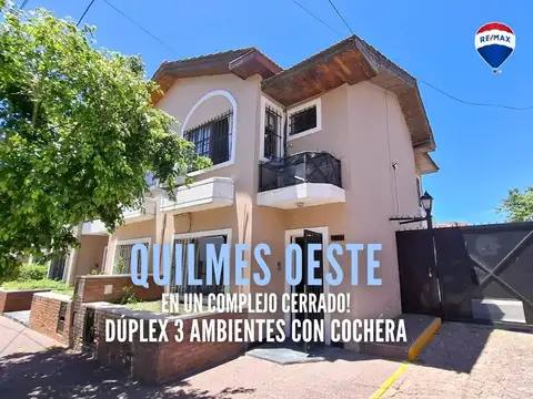 VENTA DUPLEX 3 AMB COMPLEJO CERRADO CON COCHERA