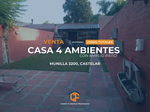 Casa 4 Ambientes Con Patio En Zona Castelar