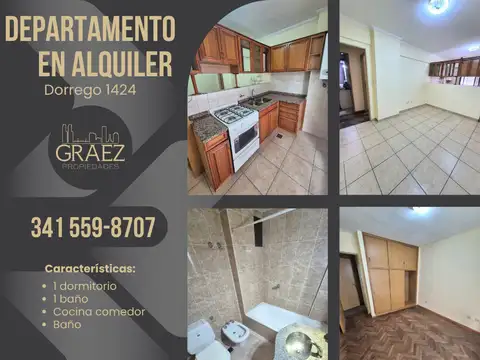 Dpto 1 dormitorio Dorrego y 9 de Julio