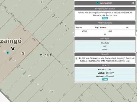 Terreno en Venta de 1350,0 m2