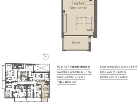 Departamento en Venta de Monoambiente