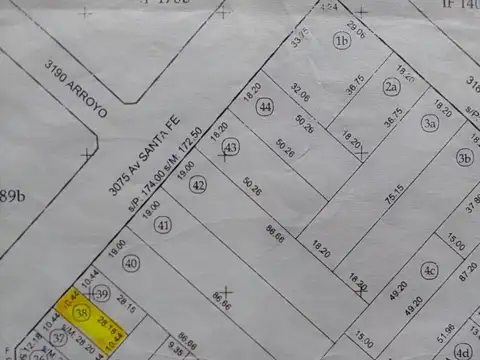 Terreno en Venta 28,18  mts Fondo