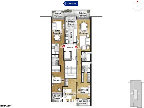 Departamento en Venta con 1 cocheras