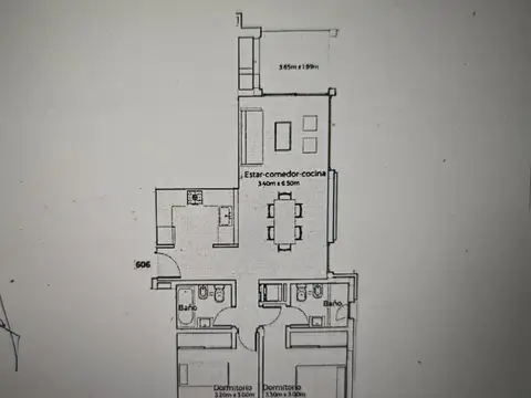 Departamento en Venta de 3 ambientes