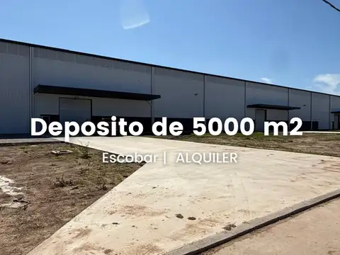 Depósito en alquiler de 5000m2 en Escobar a estrenar con oficina