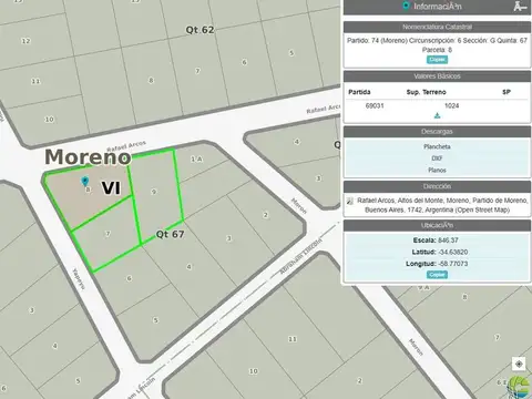 VENTA LOTE A METROS DE ACC OESTE ACEPTA PERMUTA