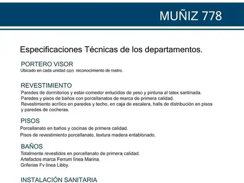 Muñiz al 700 DEPARTAMENTOS EN POZO  EN ALMAGRO