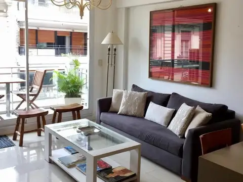 Alq depto 2 amb amoblado en Recoleta con balcón