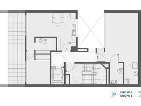 Departamento Monoambiente con 1 baño