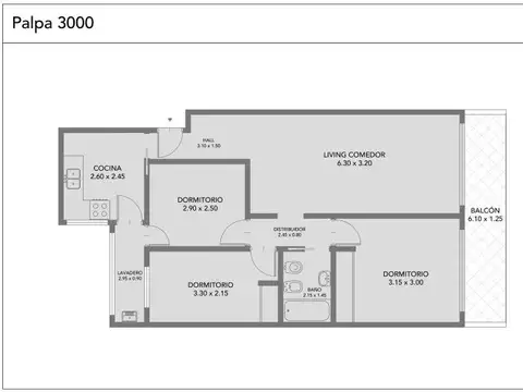 Departamento en Venta de 3 dormitorios